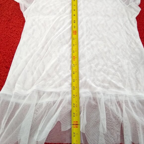 vintage Mado et les Autres tulle ruffle sheer tshirt NWOT - Picture 8 of 8